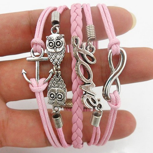 image for Ac Union Handmade Infinity- Anchor - Love - Owl Best Friendship Gift F