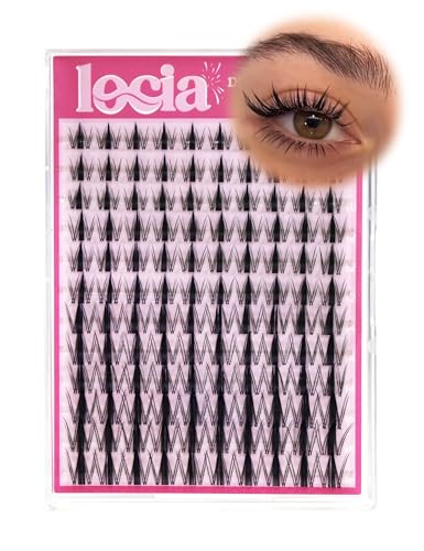 LOCIA Manga Lash Clusters Spiky Eyelash Extensions CC Curl Individual Lashes Clear Band Cluster Lash Anime Lash Extension Clusters For Cute Doe Eyes (10-16MM)