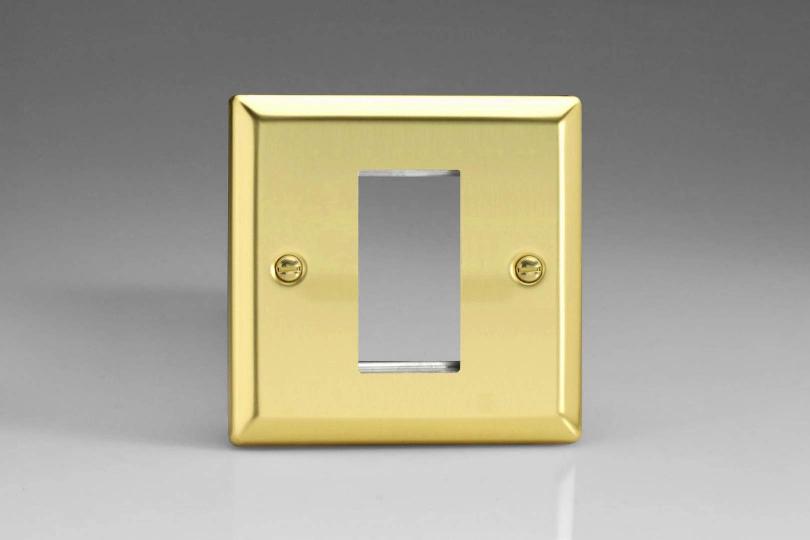 Varilight DataGrid Plate (1 Grid Space) Victorian Brass