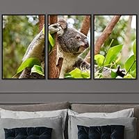 3 Piece Framed Canvas Wall Art Cuddle Up Rustic Urban Canvas Prints Home Artwork Decoration for Living Room,Bedroom - 16