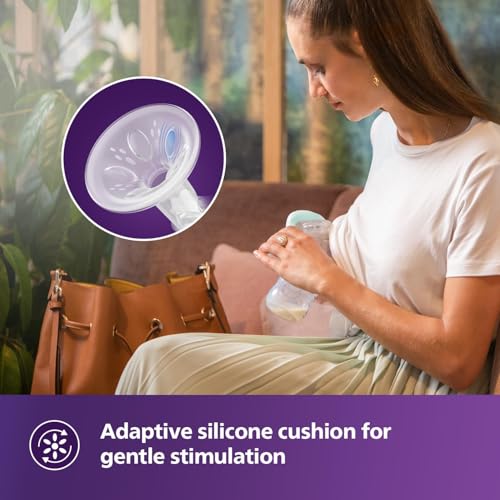 Image of Philips Avent Essential Manual Breast pump | Easy Silicone massage cushion & Ergonomic handle, Soft & Gentle, BPA Free + 125ml Natural Bottle With Airvent Combo (SCF417 /11 + SCY670 /01) BY Fratelli