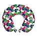 ABAKUHAUS Astratto Cuscino da Viaggio, Formazione geometria moderna, Accessorio in Schiuma di Memoria per Viaggio, 30 cm x 30 cm, Multicolore