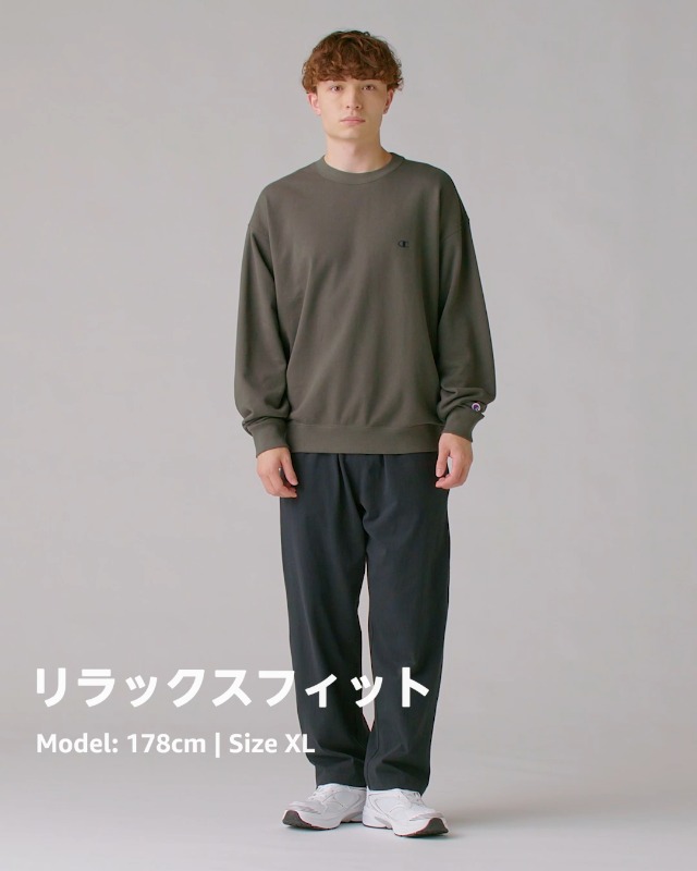 Amazon.co.jp: [チャンピオン] スウェット 長袖 ワンポイント