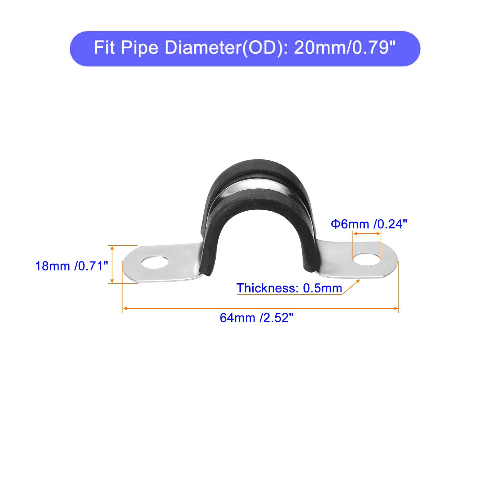 MACHSWON 22Pcs 20mm(25/32") Cable Clamp - Image 2