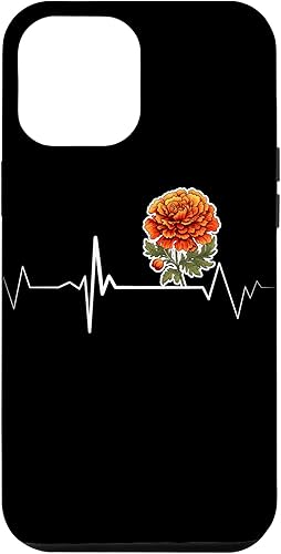 iPhone 14 Pro Max Vintage French Marigold Heartbeat Gardener Marigold Florist Case