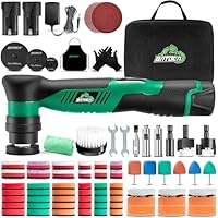 BATOCA S5 Mini Akku Poliermaschine, Rotations und Exzenter Poliermaschine, Auto Polierer Set mit 2 12V 2.0Ah Batterie, 25mm/50mm/75mm Polierteller, für die Autodetailing, Scheinwerfer Aufbereitung Set