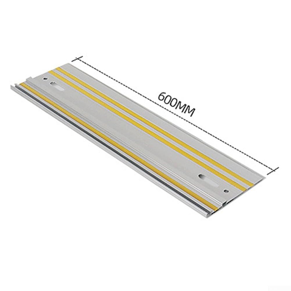 Riel de guía de sierra de pista de 600 mm, rieles guiados extruidos de aluminio para sierra circular, compatible con XPS01 XPS02 SP6000j TS55 TS75 TS95, corte recto y biselado suave para placas