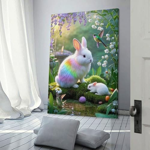 Lapin angora Murale Décoration Toile pour Chambre Cocon - 3