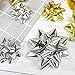 CT CRAFT LLC Gift Bows 22 PCS Set Multi Colored Assorted - Bow x 18 pcs + Kegg Roll x 4 pcs - Silver/Gold, Holiday Christmas Birthday Party Wrapping