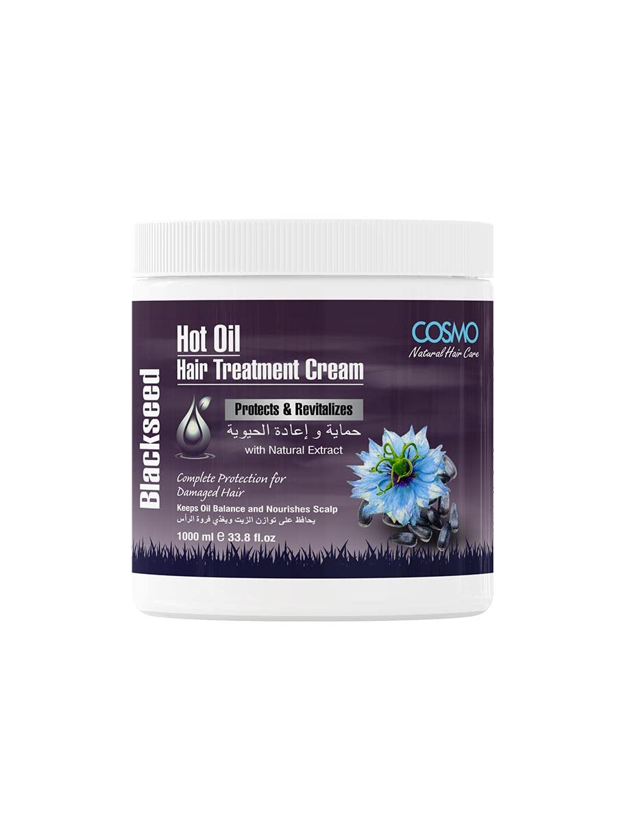 cosmo cosmetics Advanced Hairs Treatment Black Seed Hair Oil Cream 1000ml, Strengthens, Repairs & Restores Beauty To Damaged Hair