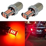 Alla Lighting Super Bright BA15S 1156 Red LED Bulbs 1000 Lumens LED 7506 P21W 1156 Bulb High Power 3020 30-SMD 1156 LED Light Bulb for Cars Trucks Turn Signal Brake Stop Tail Light Replacement