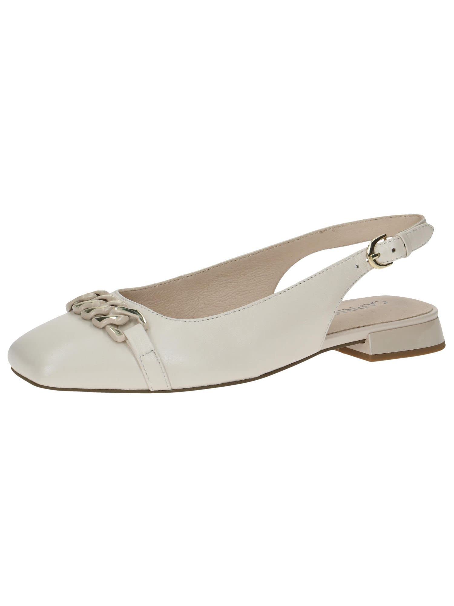 CAPRICE Women's 9-9-29400-20 Pumps Sling, Cream Perlato, 4 UK