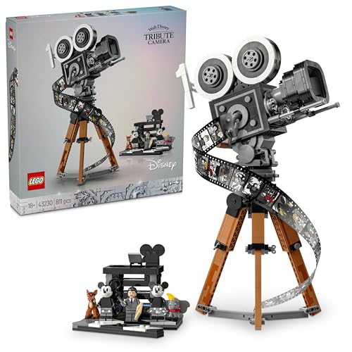 LEGO Disney Cinepresa Omaggio a Walt Disney, Set da Costruire per Adulti con Minifigure di Topolino, Minnie e Personaggi come Bambi e Dumbo, Regali da Collezione per Donna e Uomo, Lei o Lui 43230