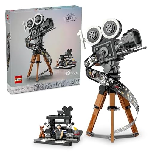 LEGO | Disney Walt Disney Tribute Camera - Memorabilia Set for Adults & Collectible Gift for Mothers - incl. Mickey and Minnie Mouse Minifigures, plus Bambi & Dumbo Figures - 43230
