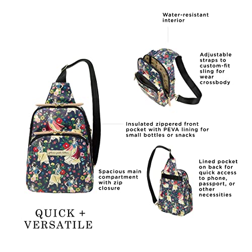 Petunia Pickle Bottom Criss-Cross Sling Bag - Sling Bag For Women And Men - Adjustable Straps To Custom-Fit - Spacious Main Pocket - Stylish Sling Bag - Disney Snow White's Enchanted Forest #TOP2