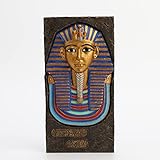 Veronese Design 9 1/2 Inch Egyptian Pharaoh Tutankhamun Resin Wall Art Hand Painted Sculpture