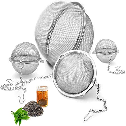 4 Pièces Boules à Thé Acier Inoxydable, Infuseur à Boules, Boule de Passoire à Thé, à Thé à Boules de Maille Filtre pour Infuser du Thé en Vrac Et des Épices Et Assaisonnements Cover