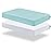 Biloban Crib Sheets Fitted, 2 Pack Crib Sheet Fits for Standard Crib Mattress, Neutral Toddler Bed Sheets for Baby Boys and Girl, White & Aqua, 52X 28