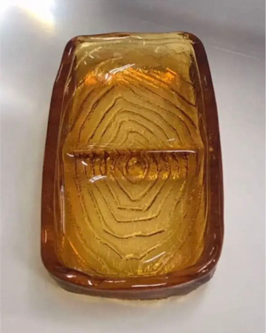 木目アンバーガラス オードブル ６枚