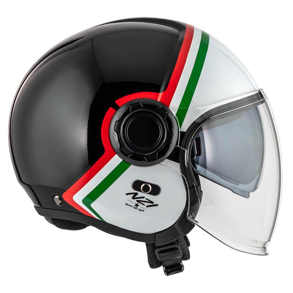 NZI RINGWAY 2 Duo Skyline Italy | Casco de Moto Jet Abierto con Visor Solar - Unisex Hombre y Mujer Homologado ECE