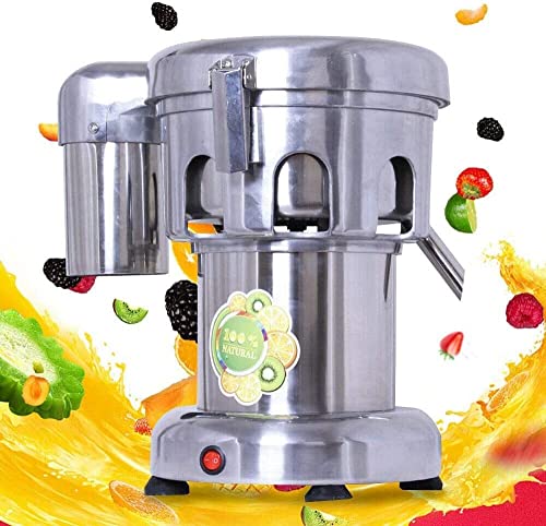 Commercial Electric Centrifugal Juice Maker 110V Silver Professional Countertop Drink Mixer Stainless Steel Juicer Extractor Home Fruit Squeezer Automatic Orange Squeezer Machine