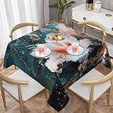 Convient pour de nombreuses occasions : cette nappe carrée est adaptée pour toutes les occasions de repas en intérieur et en extérieur, pour une utilisation décorative ou fonctionnelle (café, dîner, brunch, buffet, pique-nique, mariage, fête, etc. ), et pour toutes les tables (table basse, table à manger, etc.) table à manger agricole, etc.)
