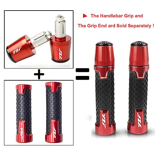 Universal Motorcycle Handlebar Grip 7/8" 22Mm, Fit With Yamaha Yzf R1 R3 R6 R7 R125 R6S R25 600R 2000-2023 (Red) #TOP2
