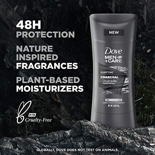 Dove Men + Care Antiperspirant Deodorant Charcoal Natural Inspired Deodorant For Men, 2.6 Ounce (Pack Of 4) #TOP2