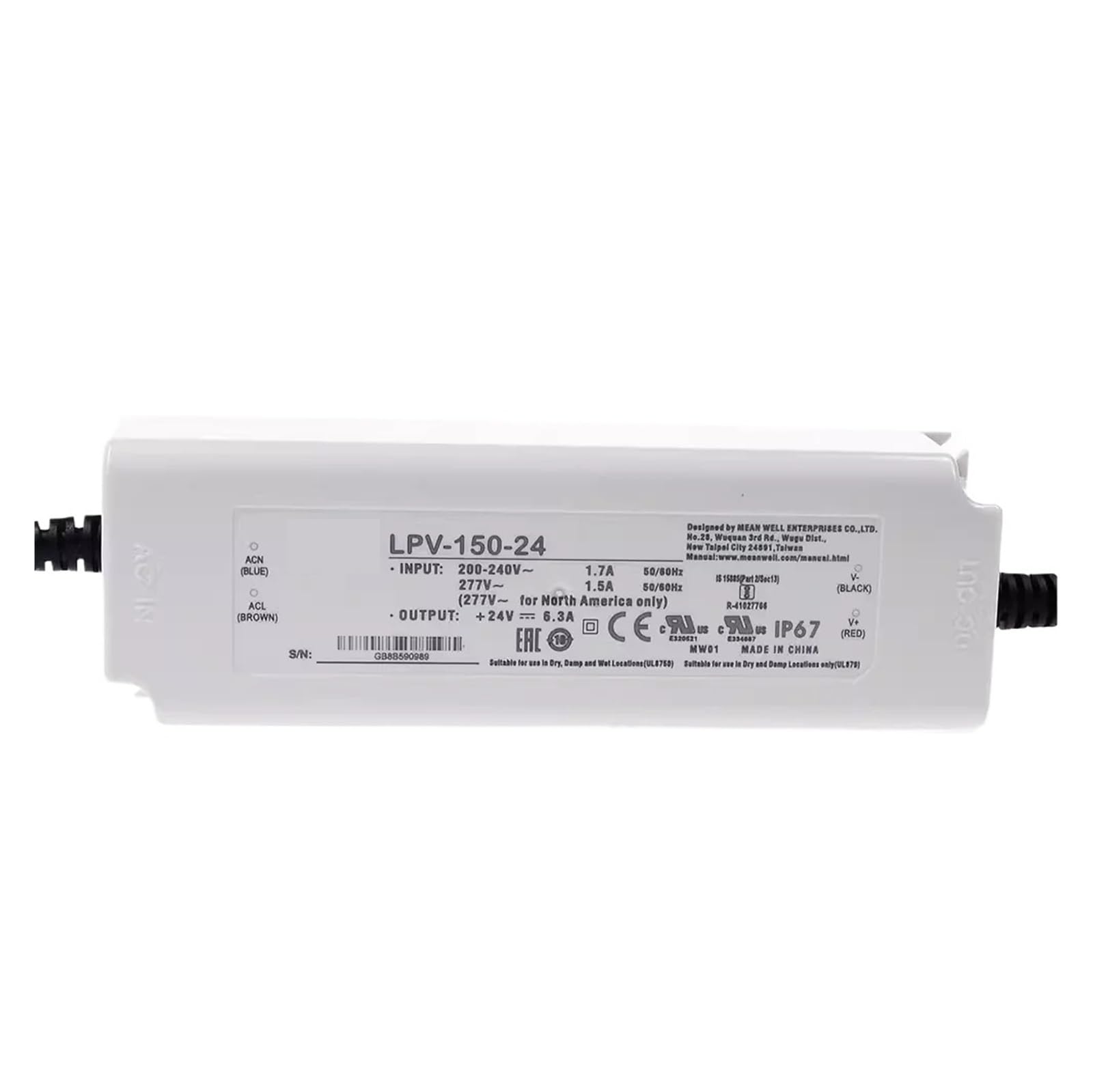 HYUJNAFZR LPV-150-48 153.6W Single Output Switching Power Supply LPV-150 48V 3.2A