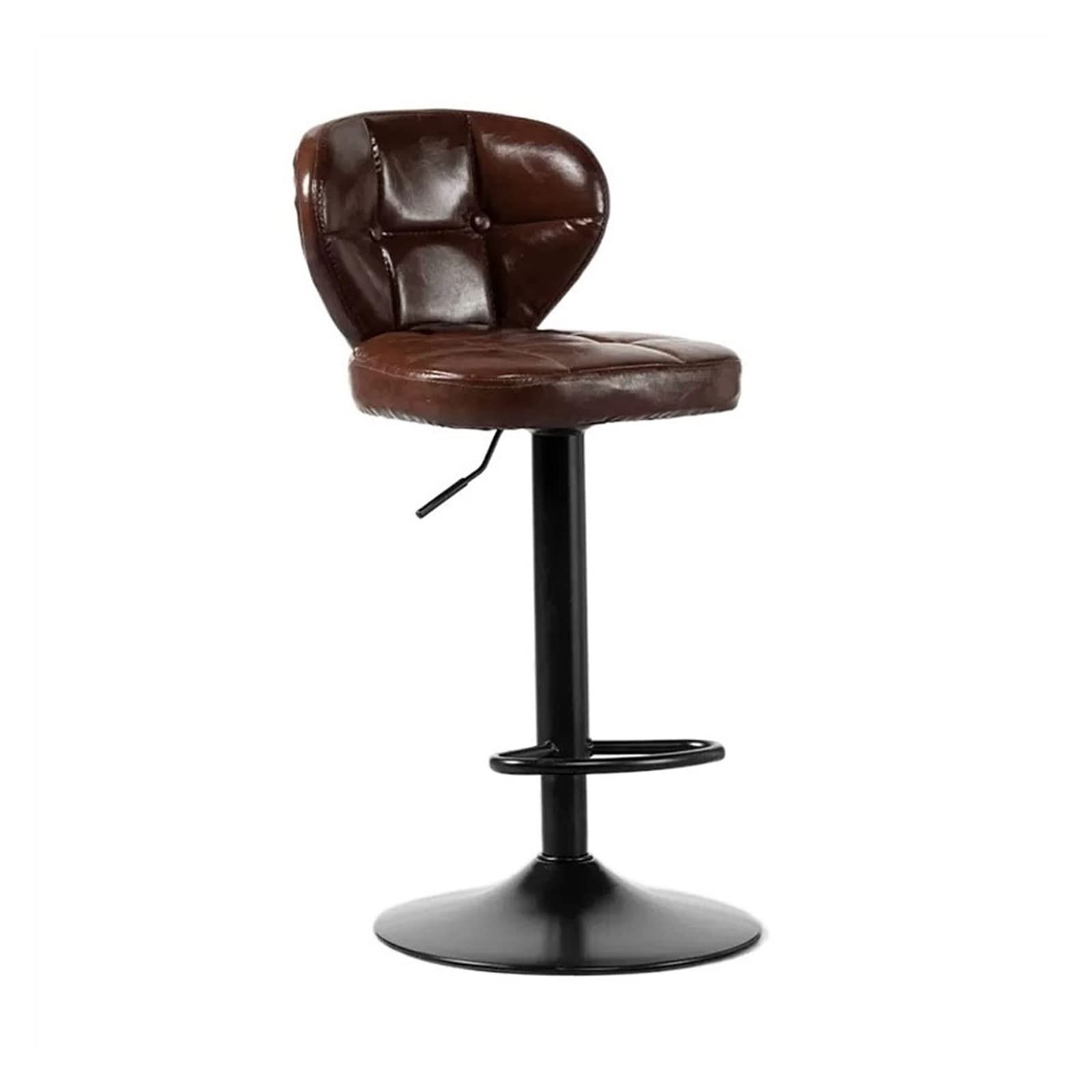 Chaise de bar à dossier cuir PU tabouret de cuisine moderne