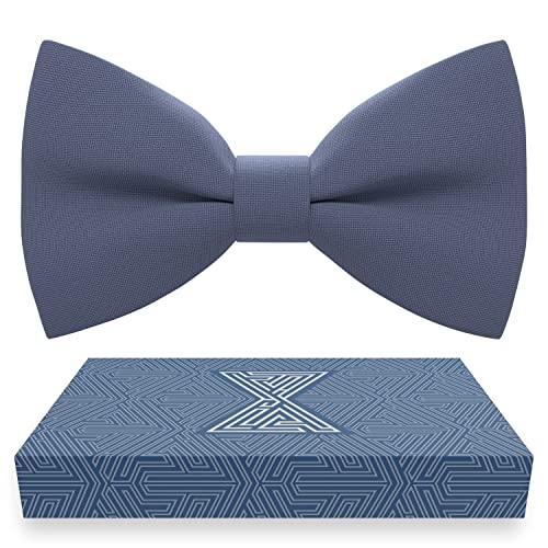 Image of Bow Tie House Mens Bowties Pre-tied Shape Clip on Bowtie Solid Men Formal Wear for kids, baby boys, toddler any age bow ties