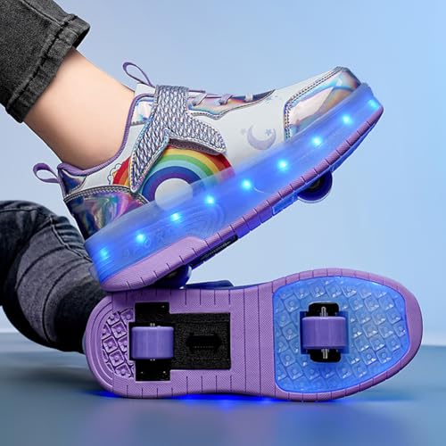 Nsasy Girls Boys Roller Shoes with LED Light Up Wheels Sneakers Kids Roller Skates Shoes for Kids for Children - Image 6