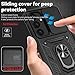 YZOK for Samsung Galaxy S25 Case,with Camera Lens Cover HD Screen Protector,[Military Grade] Ring Car Mount Kickstand Hybrid Hard PC Soft TPU Shockproof Protective Case for Galaxy S25, Black