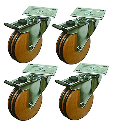 Headbourne 8285E 8285 3-Inch Beech Wood Designer Caster, 4-Pack #TOP5