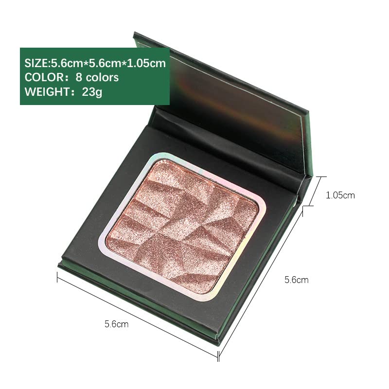 Miniatura 8 de Paleta de resaltadores faciales con purpurina brillante, paleta de contorno natural nude brillante, iluminador de maquillaje de alto brillo,