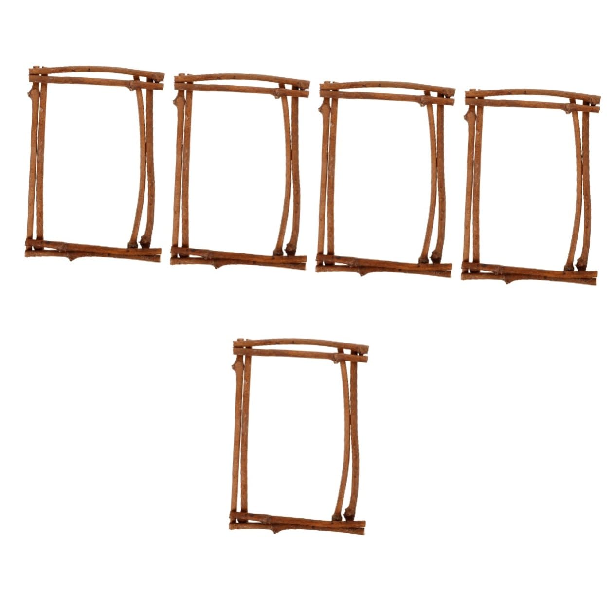 TOYANDONA 5St Hochzeitsbogenrahmen creative frame haustür deko Unfertiger Rahmen hochzeit deko vintage dekoration Bogenblumenhochzeit Puppenhaus-Hochzeitsbogen Puppenhaus-Bogenrahmen hölzern