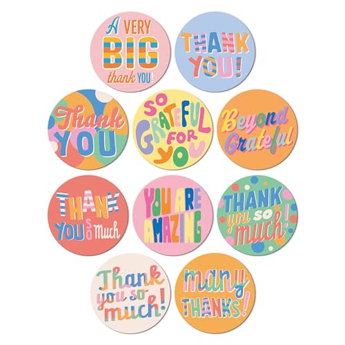 S&O 600 Thank You for Supporting My Small Business Stickers - Cute Thanks Decals for Packaging & Envelope Seals - 1.5' Inch Appreciation Labels...