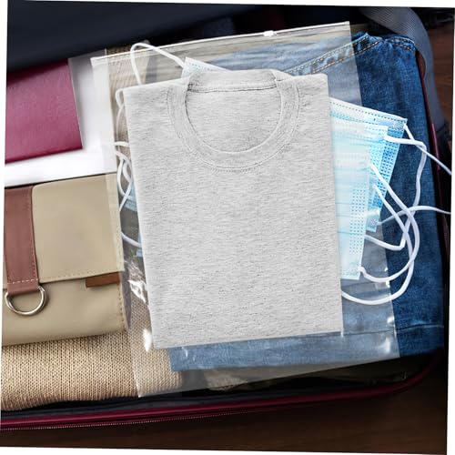 Alipis Plastic Resizable Storage Bags for Clothes 50pcs Garment Bags Zipper Water and Dustproof for Socks and T-shirt Packaging4