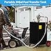 GarveeTech 30 gal Fuel Caddy, Fuel Tank with Manual Transfer Pump for Gasoline & Diesel, Durable 4-Wheel Design, Mobile Fuel Storage for Cars, Trucks, Boats, Lawn Mowers, Black