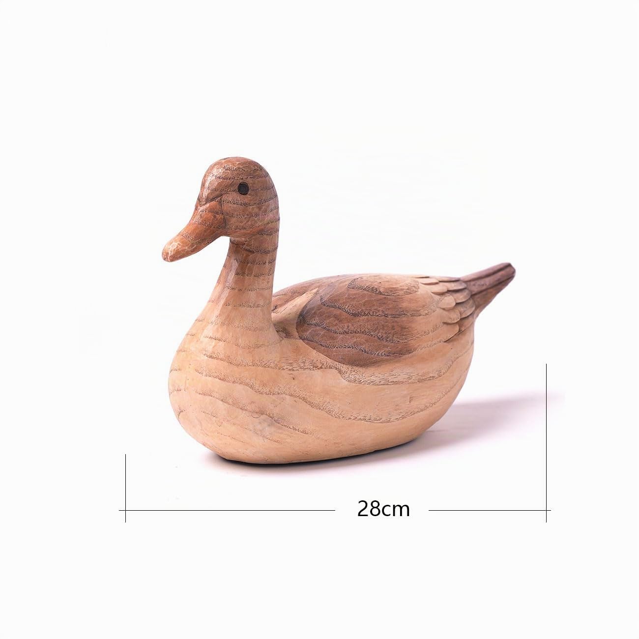 HAUCOZE Scultura Anatra Statua Moderna Decorazione Arte Animale Figurina Regalo per Famiglia Amici Amanti Resina 28cm