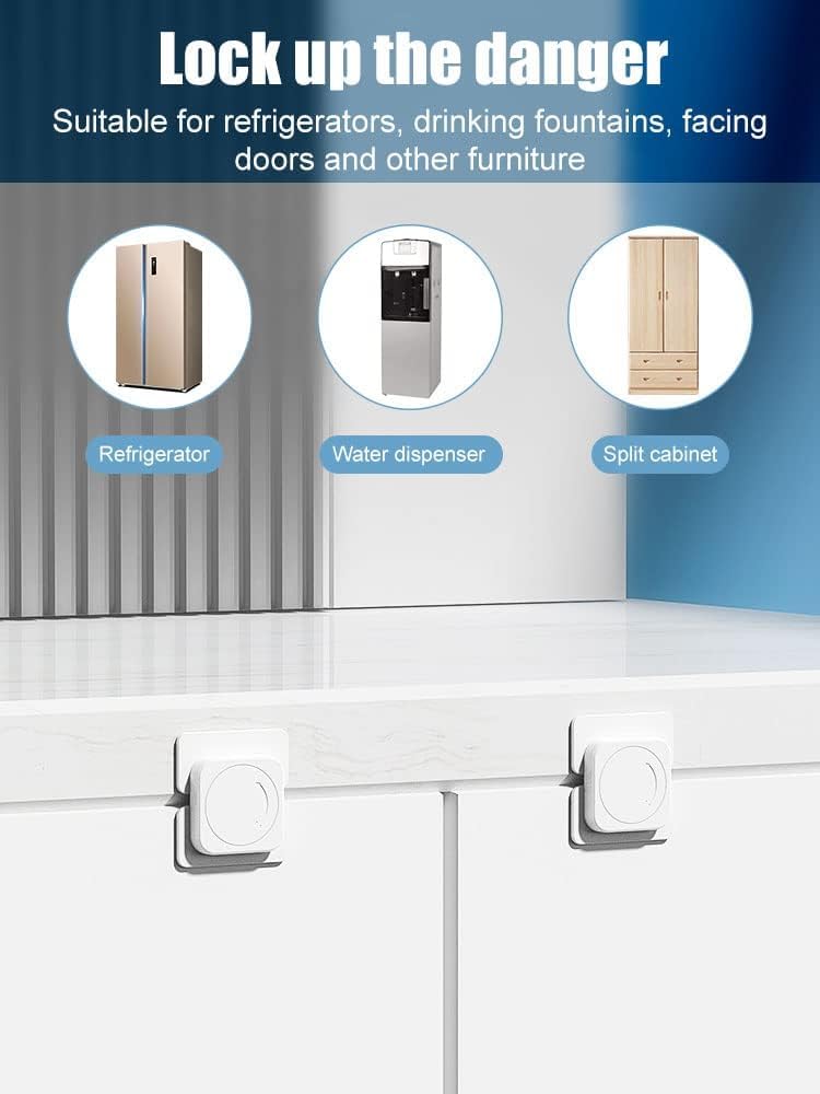 MVM Enterprise Child Cabinet Lock Cabinet Drawer Door Latches Lock Catch Toddler Kids Locks Baby Safety Furnishings Easy to Install no Tools Need or Drill child safety cabinet and furniture lock (1 pcs) 2