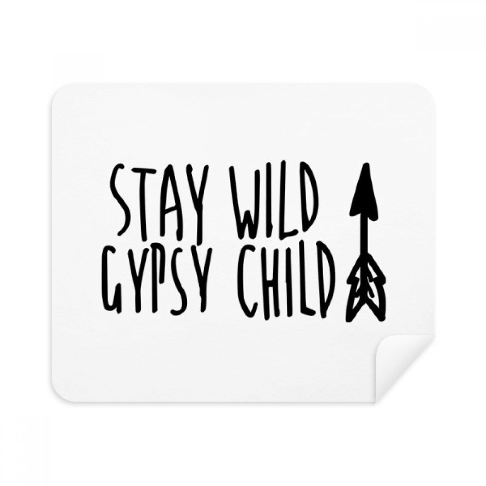 Keep Gypsy Child Quote Cleaning Cloth Screen Cleaner 2pcs Suede Fabric