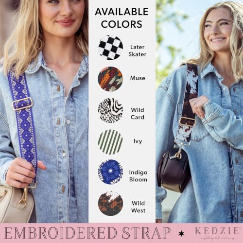 Image of KEDZIE Embroidered Interchangeable Bag Strap, Adjustable 55 inch