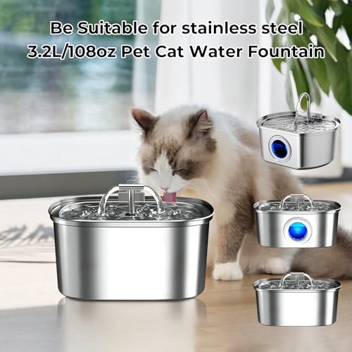 Filtros para fuente de agua para gatos 8 unidades con esponjas pre-filtro 8 unidades miniatura 6
