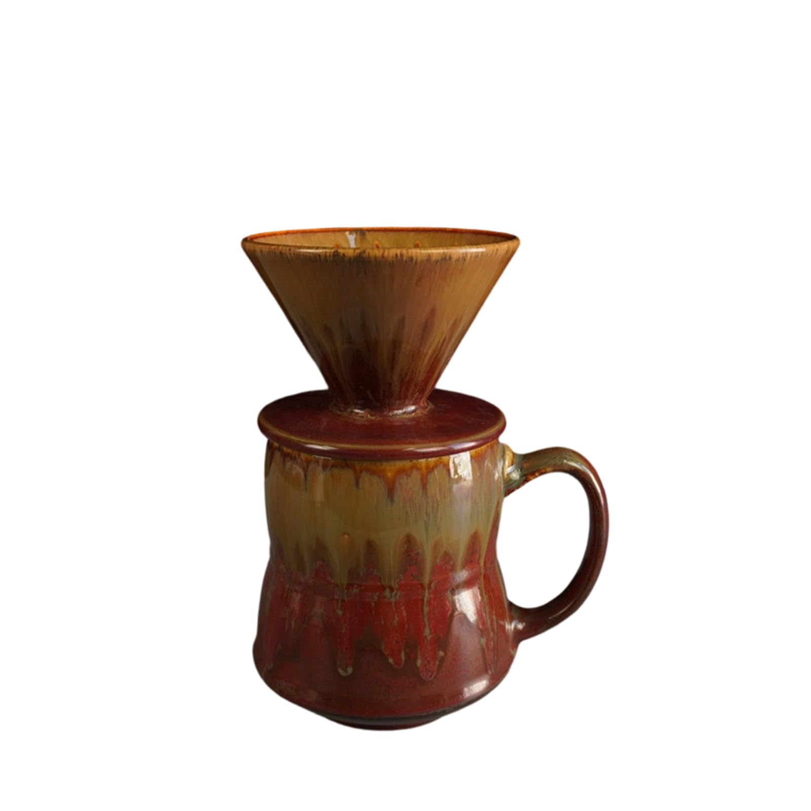 Tsophreniq Classical Ceramic V 60 Coffee Brewer 460ml with Great Flows Rate Home Brewing Coffee Set for Enhancing Flavor and Taste Home Brewing Set