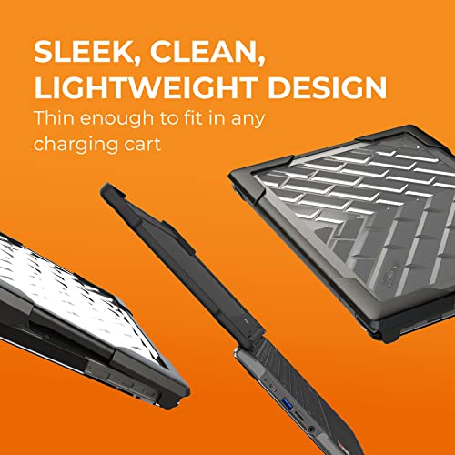 Gumdrop Slimtech Laptop Case Fits Lenovo 100E Chromebook 1St/2Nd Gen. Designed For K-12 Students, Teachers And Classrooms – Drop Tested, Rugged, Shockproof Bumpers For Reliable Device Protection–Black #TOP4