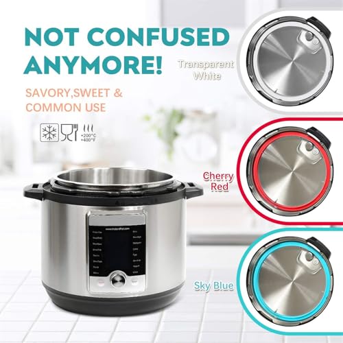 Pack de 3 Anillos de silicona para ollas de presión 5Qt y 6Qt, a prueba de fugas, aptos para lavavajillas miniatura 2