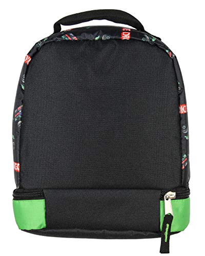 Image of INTIMO Monster Jam Grave Digger Monster Truck Lunch Bag Dual-Compartment Cooler Bag Insulated Lunch Box for School, Work and Travel 10 inch