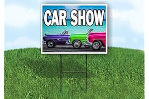 Watch the Spectacle Unfold at the CAR SHOW WITH CARS Yard Sign
