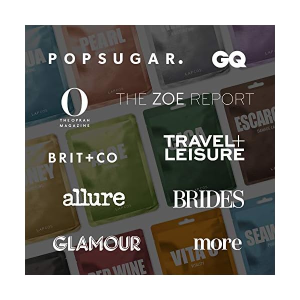 LAPCOS Collagen Sheet Mask, Firming Daily Face Mask with Collagen Peptides for Anti-Aging, Helps to Minimize Wrinkles, Restores Skin Elasticity & Firmness, Korean Beauty Favorite, 5-Pack